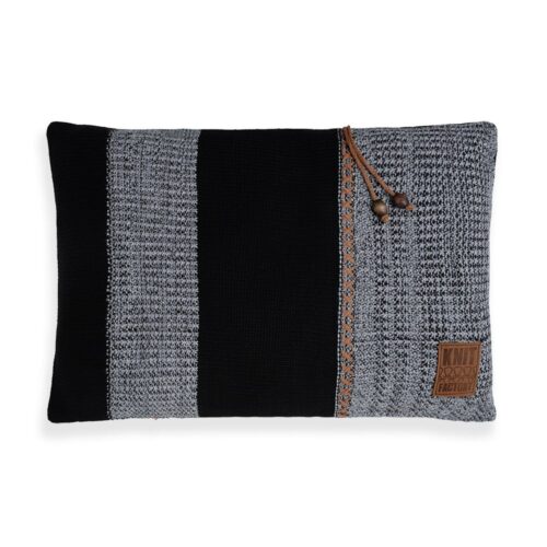 Knit Factory Roxx kussen black/ light grey