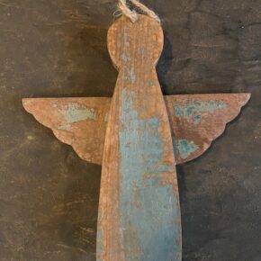 Houten landelijke kerstengel 't Maaseiker Woonhuys