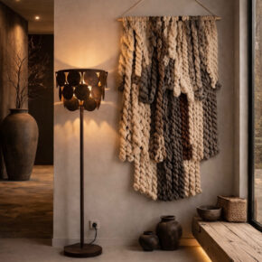 Wollen wandtapijt 't Maaseiker Woonhuys